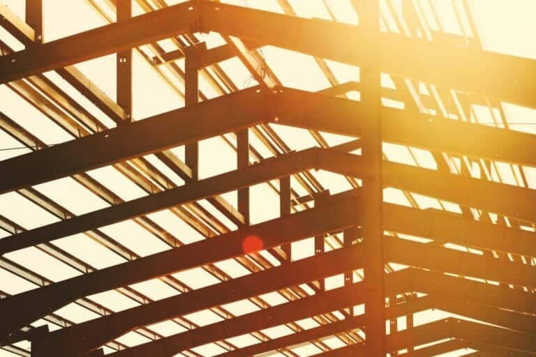 A building site with metal framing up, that used types of permits expedited by DFM.