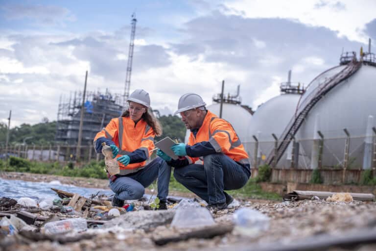 Workers Completing an Environmental Assessment